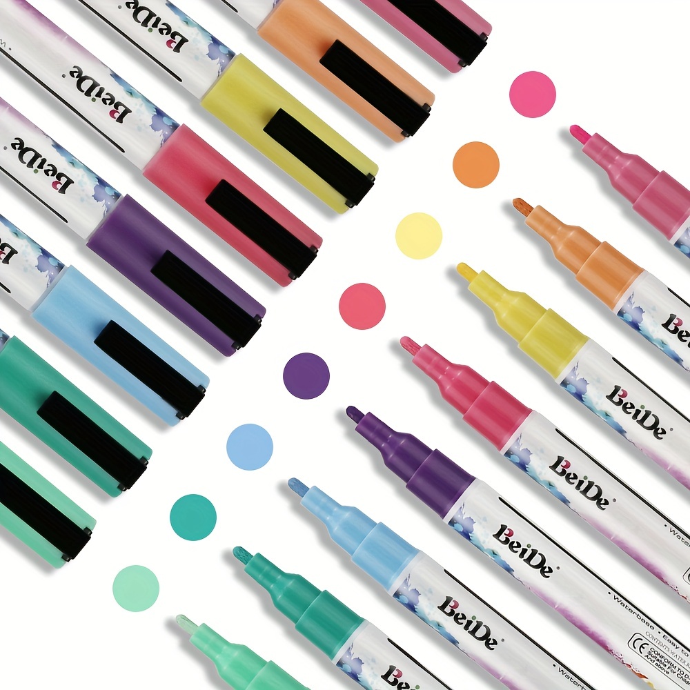 Fine Tip Metallic Liquid Chalk Markers Fine Tip Dry Erase - Temu