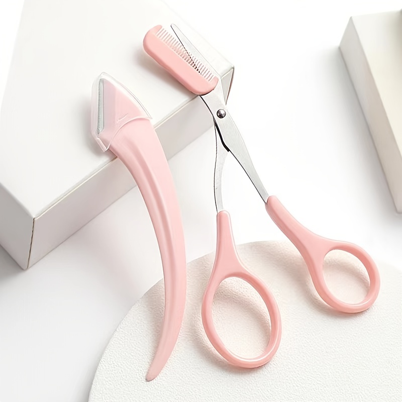 Professional Titanium Eyebrow Scissors With Comb Perfect For - Temu United  Arab Emirates