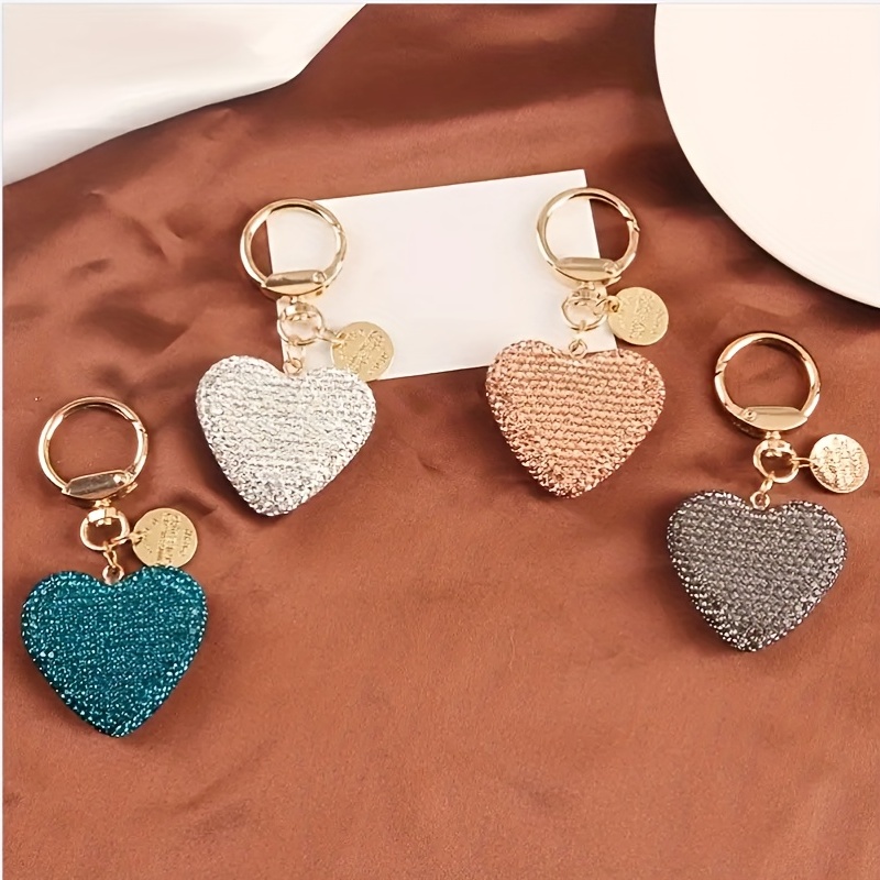  Crystal Car Keychain for Women with Bling Rhinestone Heart  Shape Keychains Pendant Cute Keychain, Black Bling Heart Pretty Car key  Chain Accessories for Women and Girls Gifts : Clothing, Shoes 