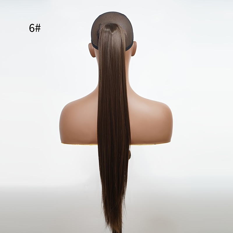 Long Straight Hair Ponytail Braid Wig Synthetic Heat Resistant 613