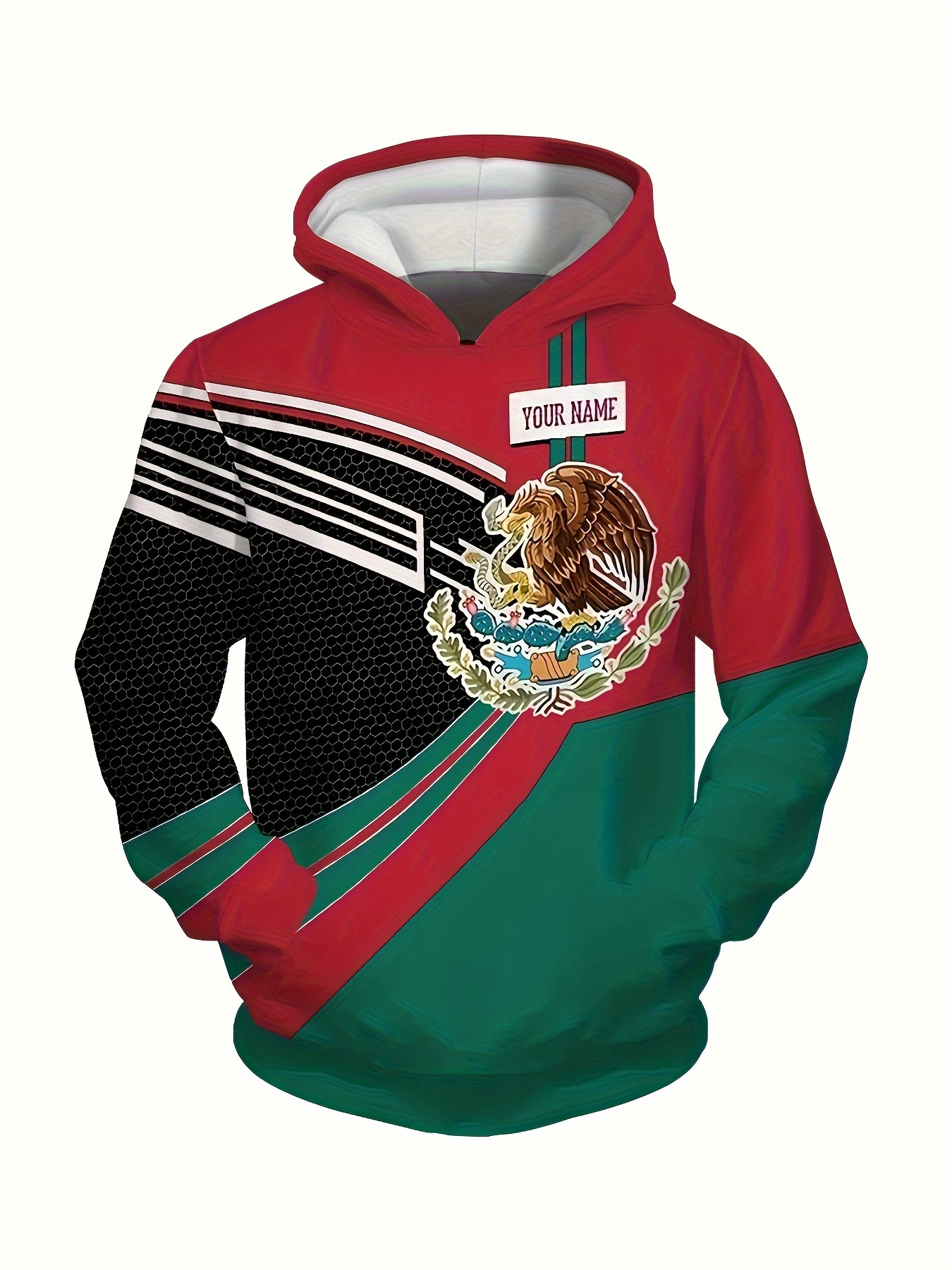 Mexican Irregular Pattern Print Hoodie, Cool Hoodies For Men, Men\'s Casual Color  Block Design Hooded Sweatshirt With Kangaroo Pocket Streetwear For Winter  Fall, As Gifts - Temu Malta