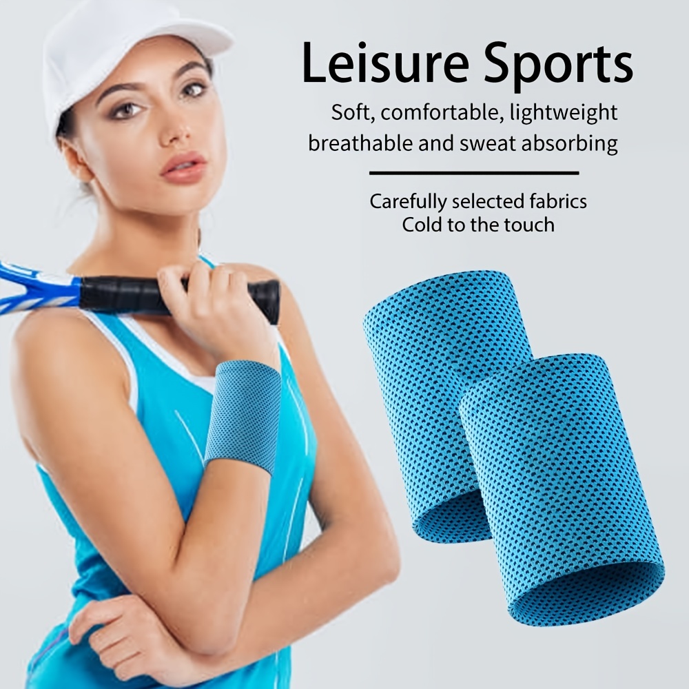 1 muñequera deportiva para el sudor, muñequera, yoga, correr, fitness,  brazo, absorbe el sudor, banda de toalla (color azul real, tamaño: 3.1 in)