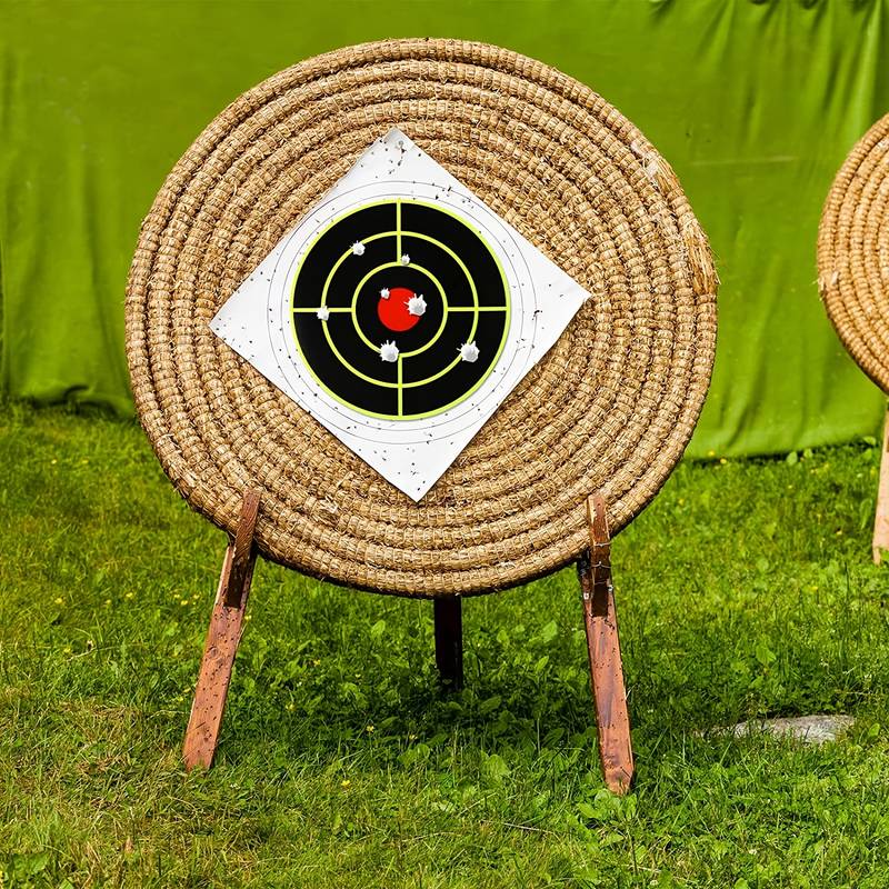 Pistep 100 Bersagli Adesivi Reattivi Per Tiro 10 Cm - Effetto Splatter Verde Fluo Per Aria Compressa E Airsoft - Alta Visibilità