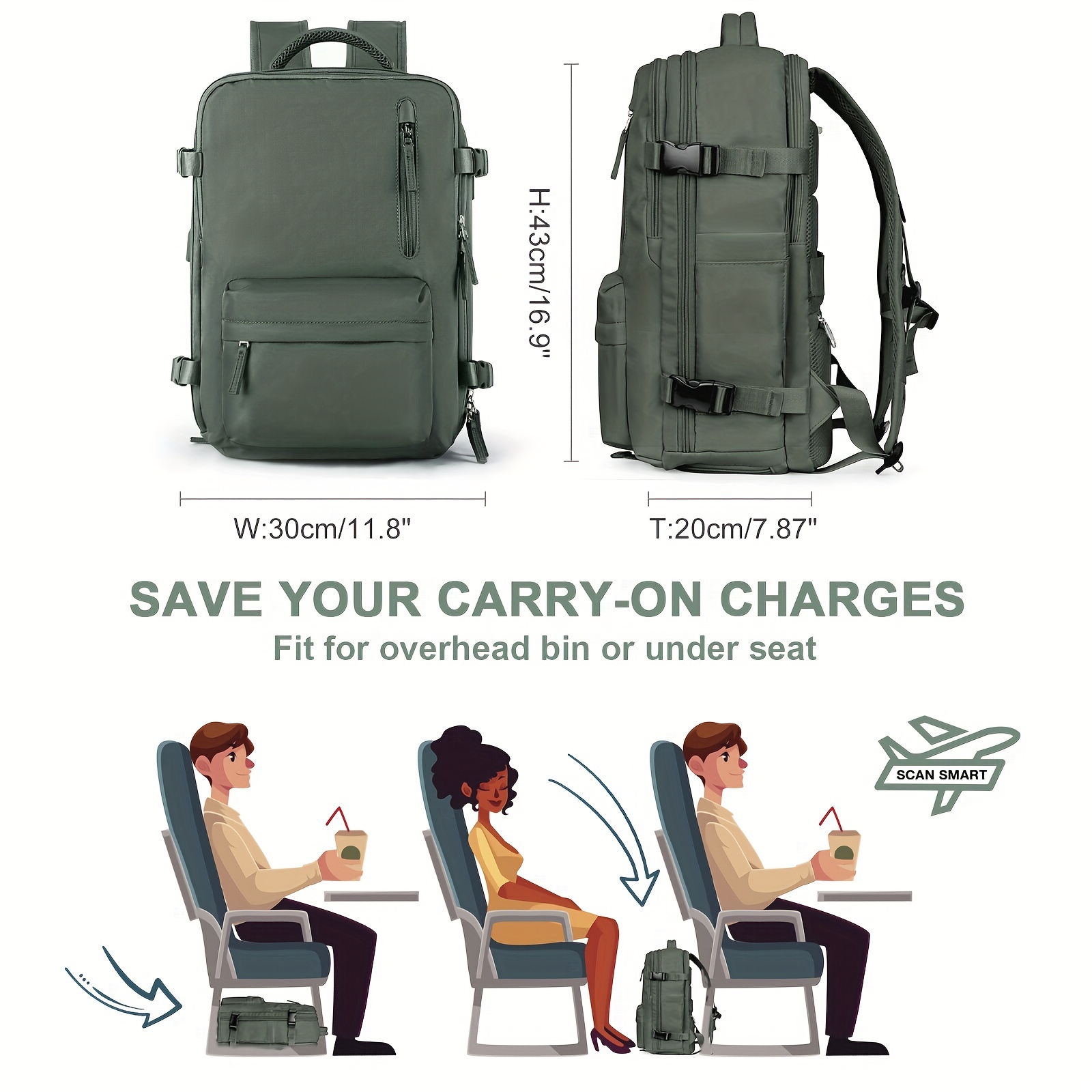 Large Capacity Travel Storage Backpack Lightweight Rucksack