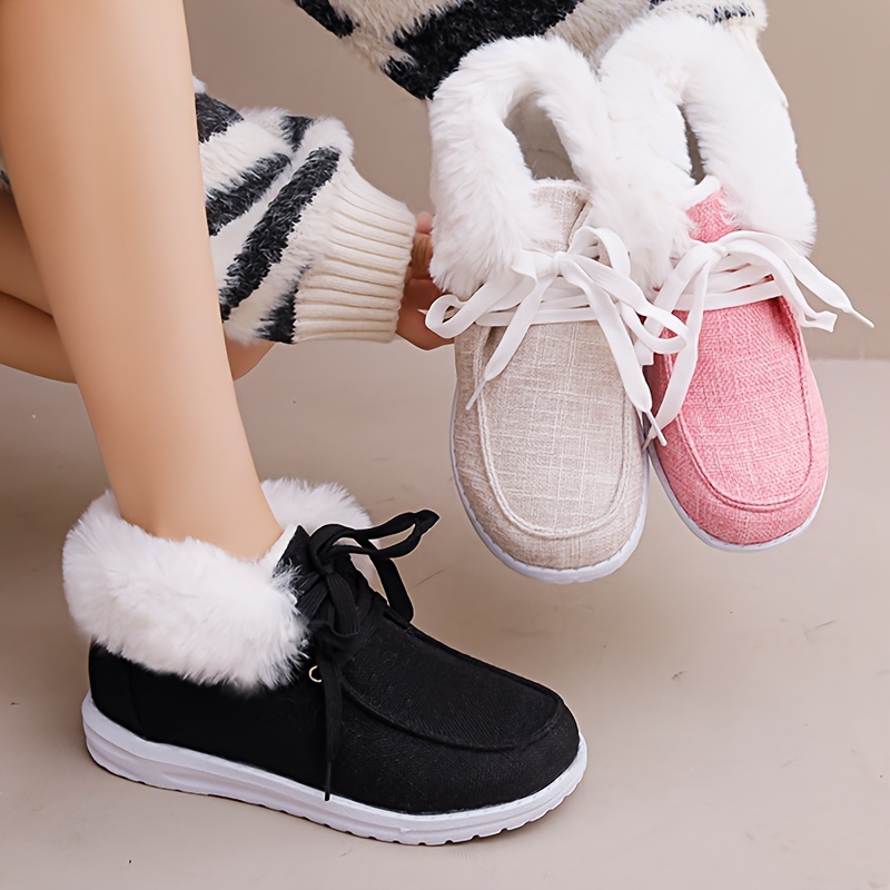 Fleece Lined Shoes - Temu