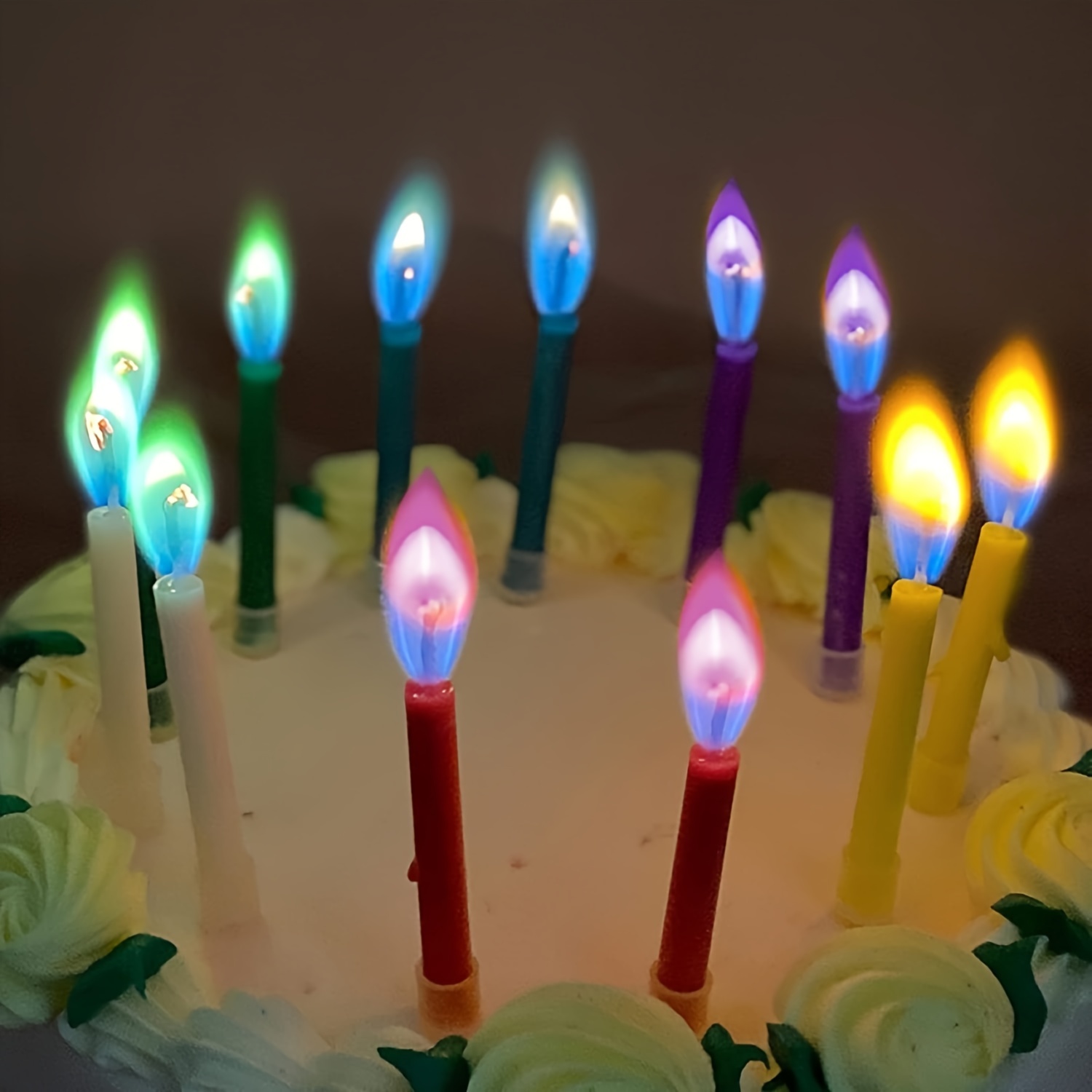 11 velas de cumpleaños de 2 piezas para niña, decoración de pastel de  cumpleaños de número rosa, vela de cumpleaños de 2 años con punto blanco,  velas