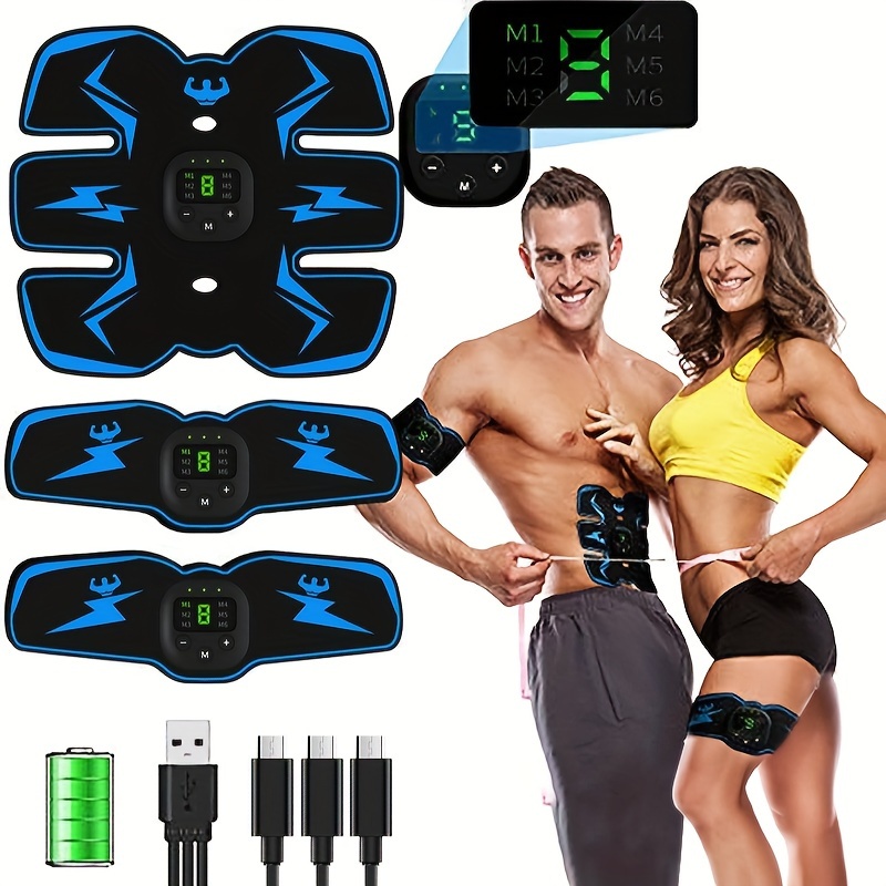 Wireless Muscle Stimulator for Abs, Arms, Hips, Back & Legs, USB