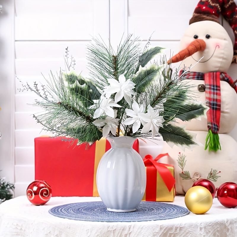 Artificial Christmas Winter Pine Needles Decoration - Temu