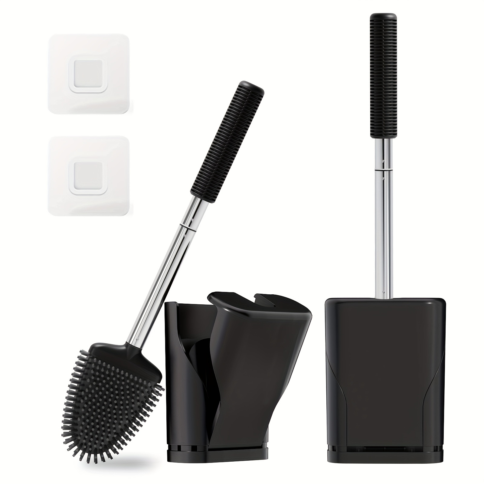 Silicone Toilet Brush With Holder Set Toilet Bowl Brush For Bathroo