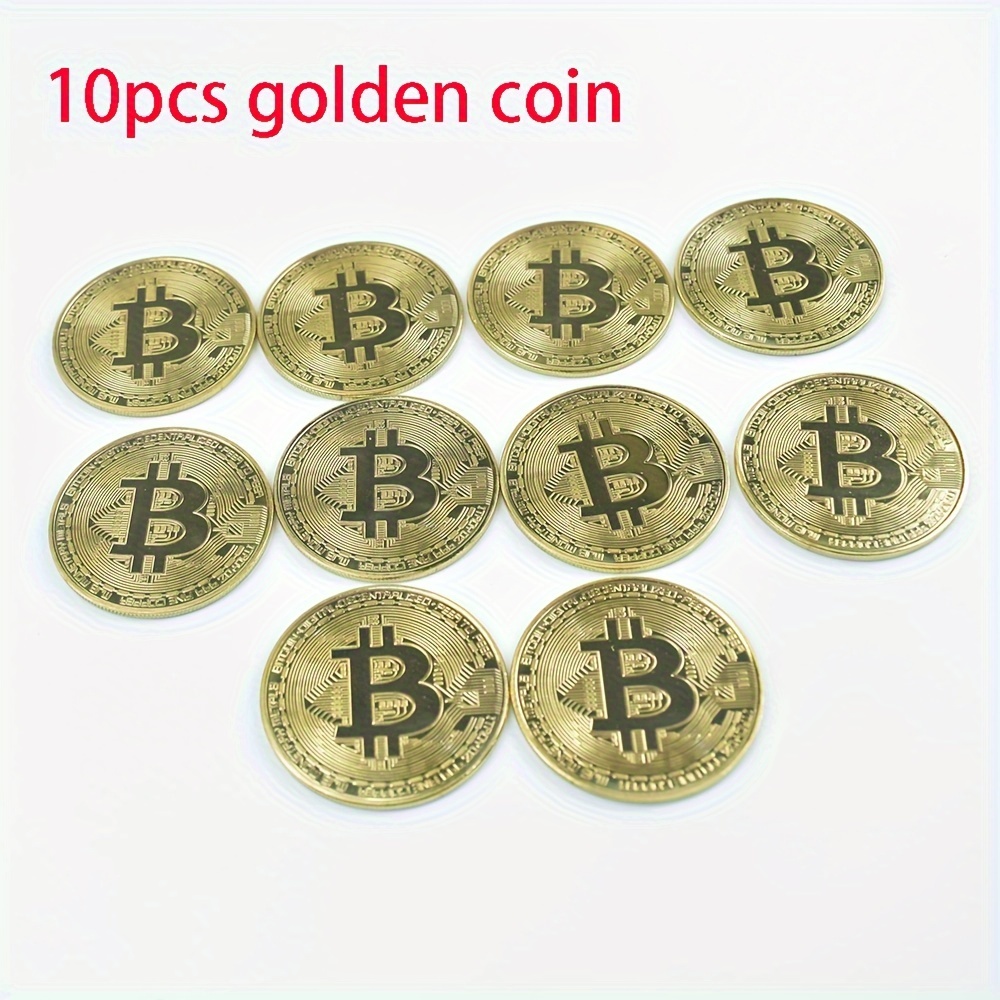 10pcs 40mm 1 57inch golden silvery metal bitcoin commemorative coin virtual currency collectibles details 5