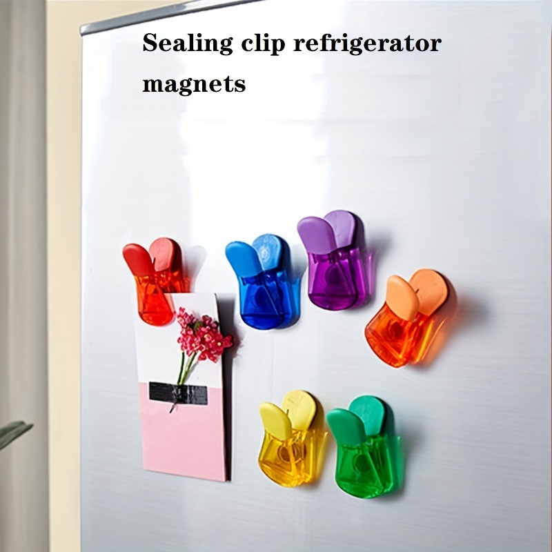 Chip Clips, Bag Clips, 6 Pack Purple Magnetic Clips, Chip Clips Bag Clips  Food Clips, Bag Clips for Food, Clips for Food Packages, Magnet Clips, Chip