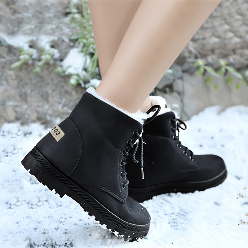 Flat black sale winter boots