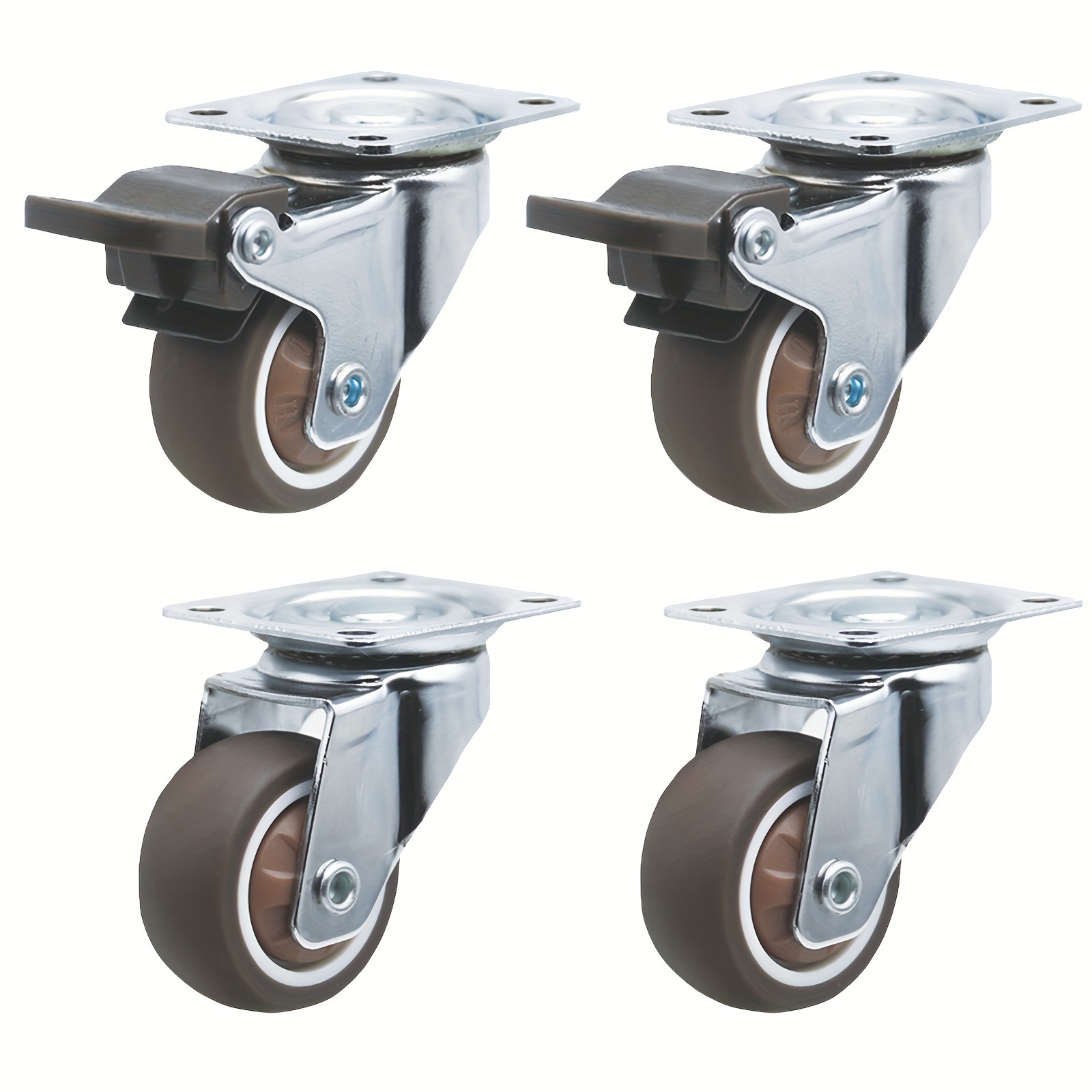 Heavy Duty Casters Lockable Bearing Plate Caster Wheels With - Temu