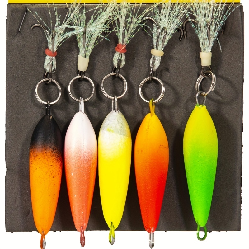 Foam Floating Fishing Bait Bright Color Feather Bait - Temu