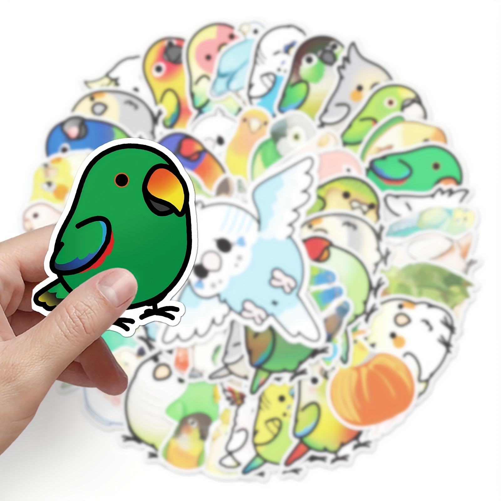 10/50pcs Cartoon Cute Owl Parrot Bird Stickers Pack for Kid Scrapbooking  Travel Luggage Laptop Car