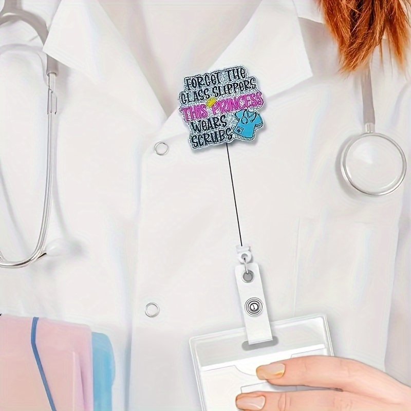 Funny Nurse Doctor Card Cover Buckle Acrylic Badge Reel Name - Temu