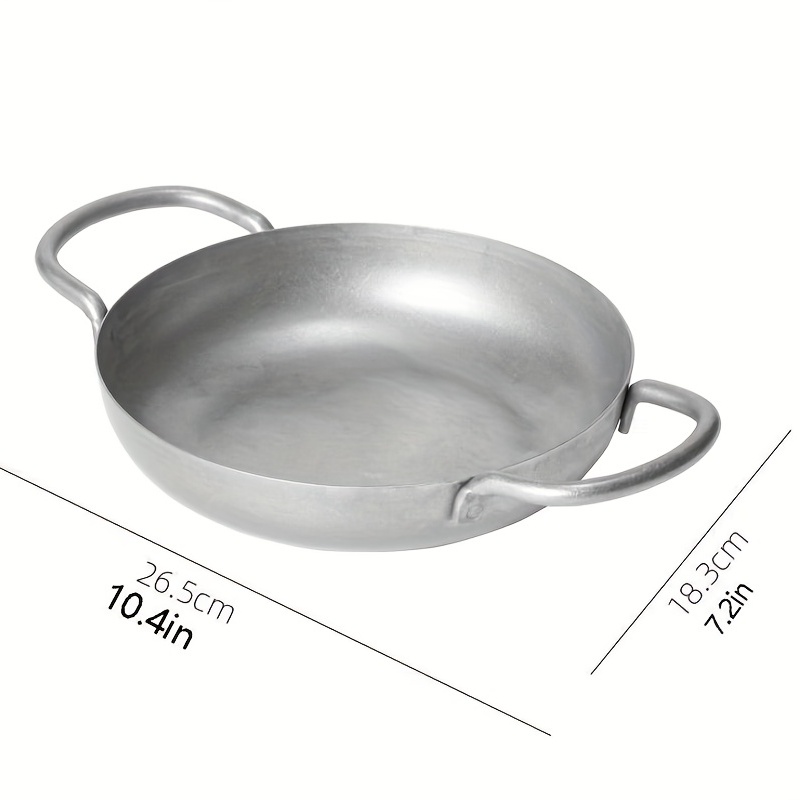generic Stainless Steel Wok Nonstick Deep Frying Pan for Stir- Fry Grilling  Frying Steaming for Authentic Asian Chinese Food Silver VHNO113003G39ZXLIA