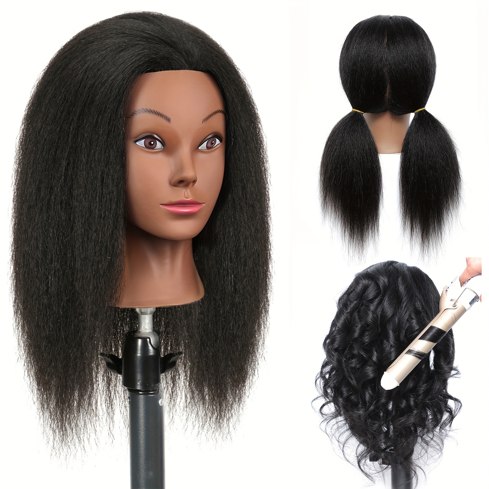 Mannequin Head With Human Hair 14 Head Hair Mannequin Head Human Hair Training Head Doll Head Doll Head For Practice Styling With Free Clamp Holder