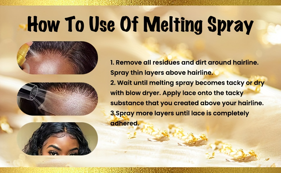 Lace Melting Spray And Holding Spray(120ml), Extreme Hold Melting
