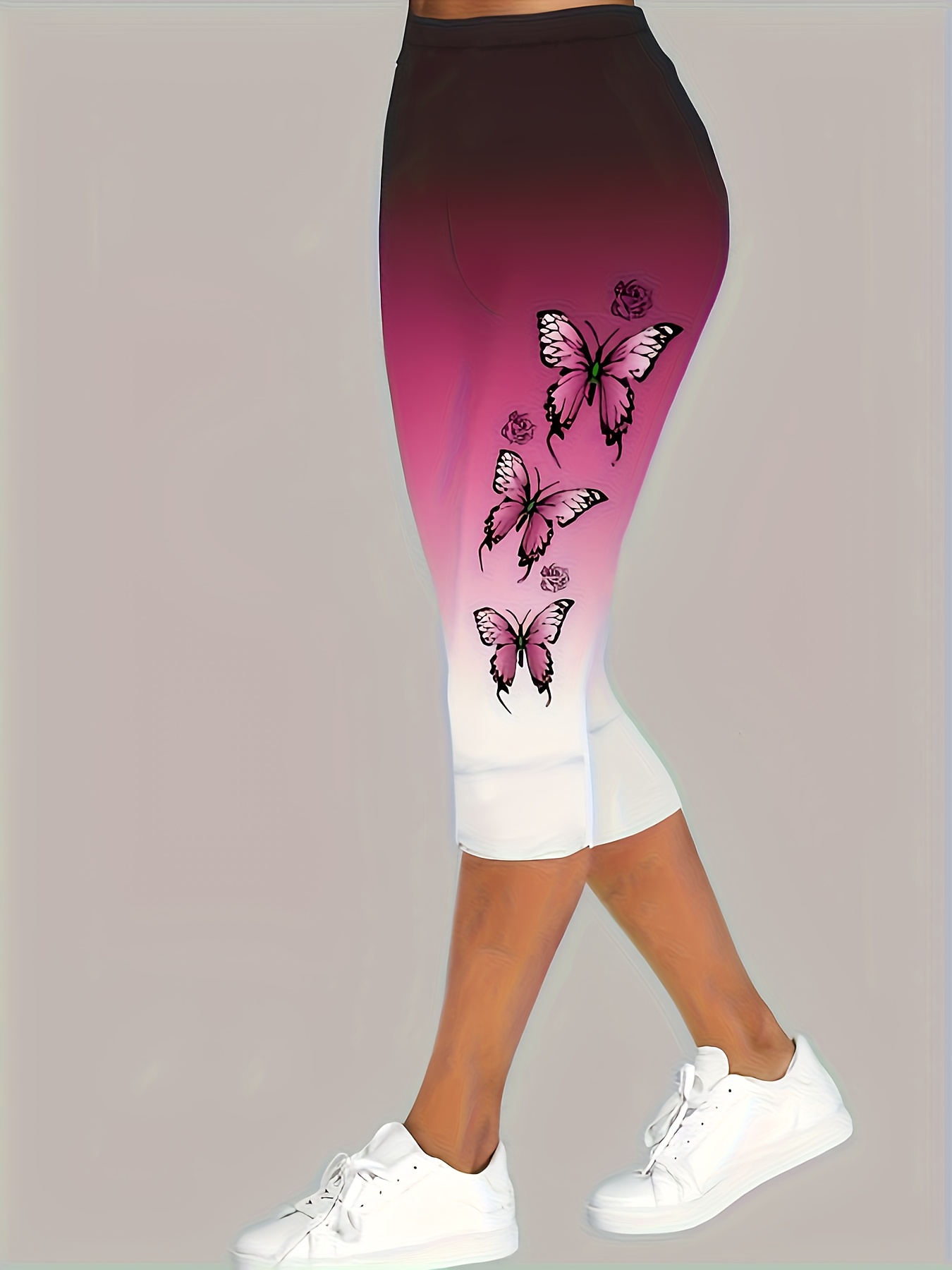 Butterfly Print Matching Two piece Set Tank Top Leggings - Temu Canada