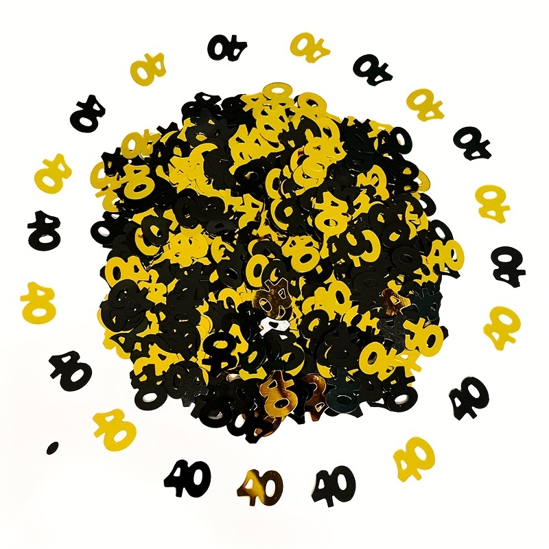 Happy Birthday Confetti Scattering Drip Tabletop Gold Pink Party Supplies