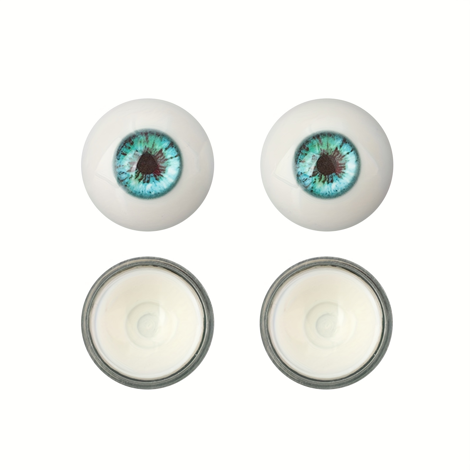 100pcs Glass Fake Eyeballs Craft DIY Finishing Supplies Glass Eyes for Doll  Making