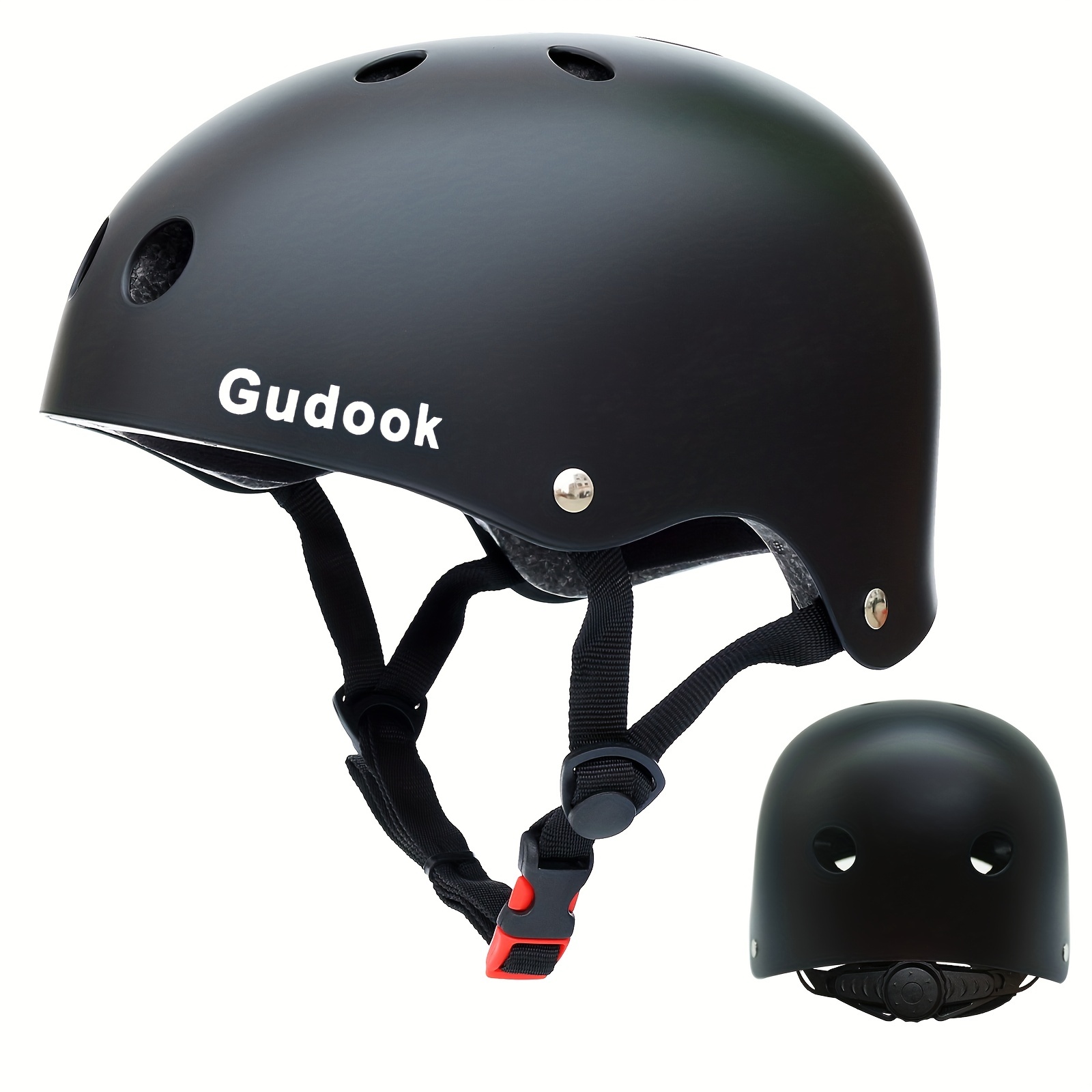 

Gudook Skateboard Helmet For Adult/youth/kids, Skate Helmets For Multi-sports Cycling Roller Skate Inline Skating Commuting Adjustable Bike Helmet