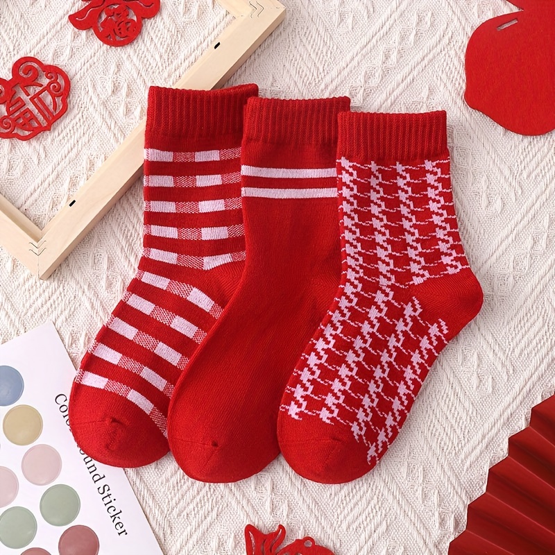 3/6 Pares Calcetines Transpirables Cómodos Estilo Navideño - Temu