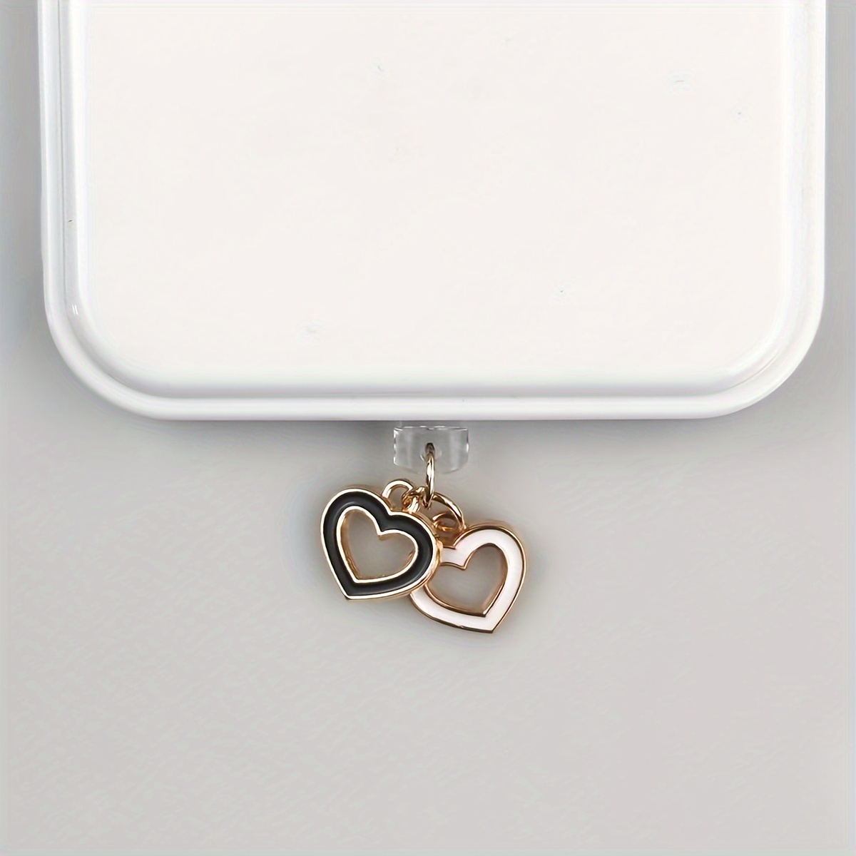Mobile Phone Dust Plug, Metal Fashion Heart-shape Pendant Dust Plug Decorate Your Phone!