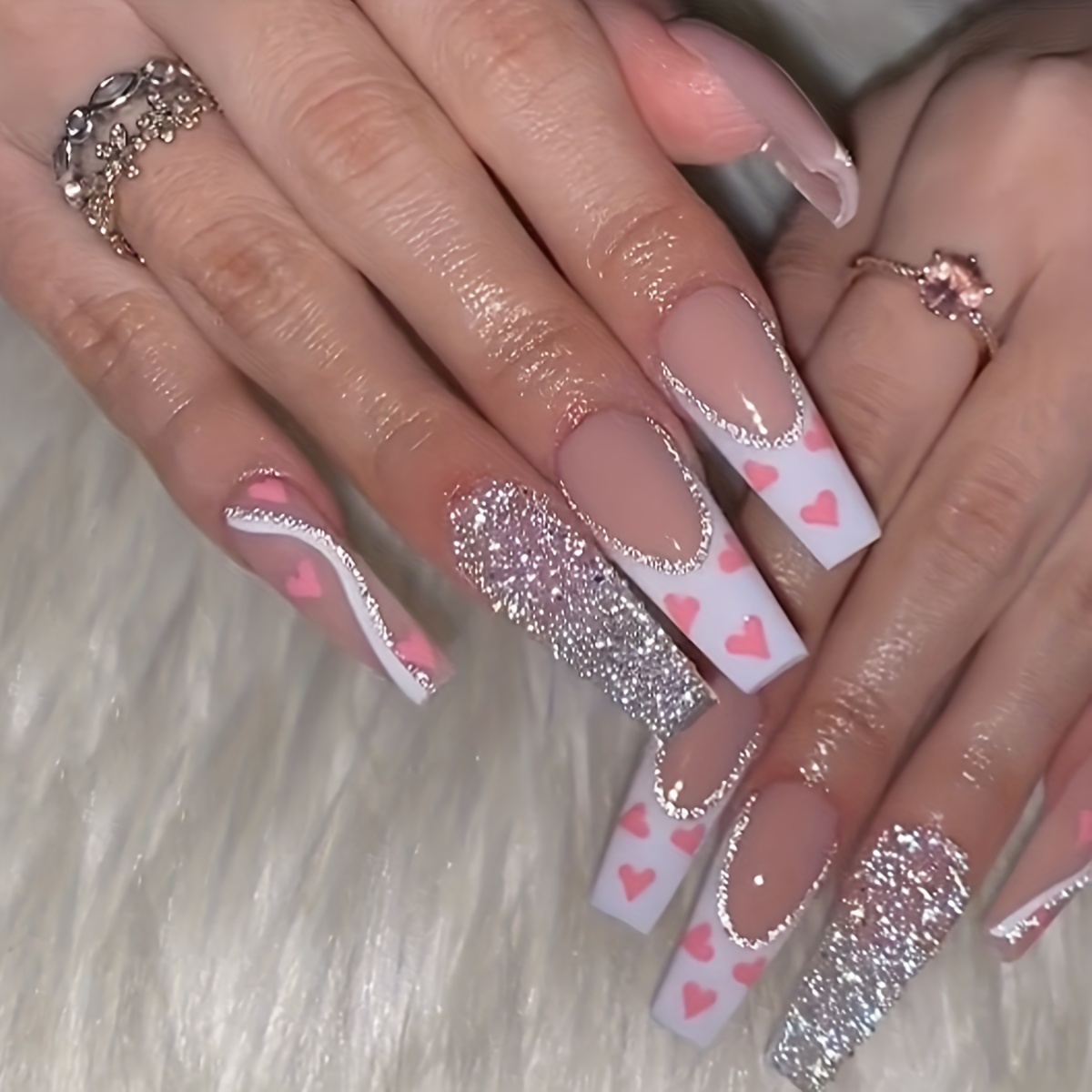 Valentines Day Nails | Valentine's day nails, Halloween acrylic nails, Cute  nails