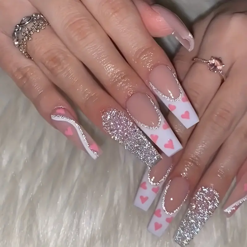 Valentines Day Nails | Valentine's day nails, Halloween acrylic nails, Cute  nails