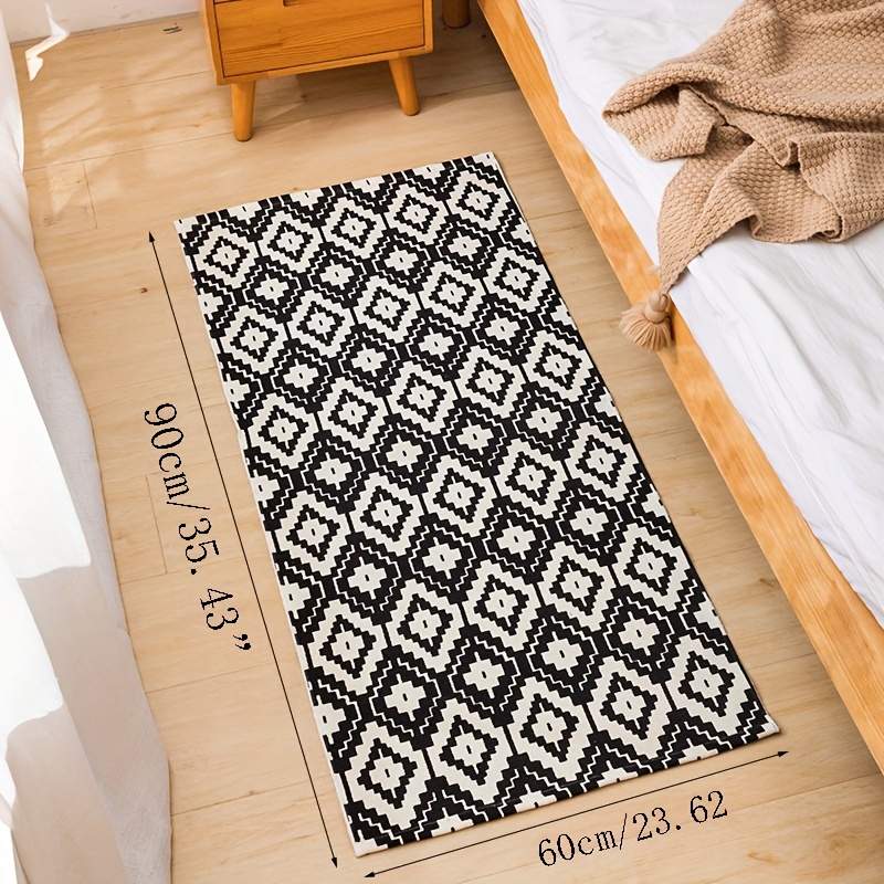 Black And White Diamond Rug Doormats Indoor Outdoor Rugs For - Temu United  Arab Emirates