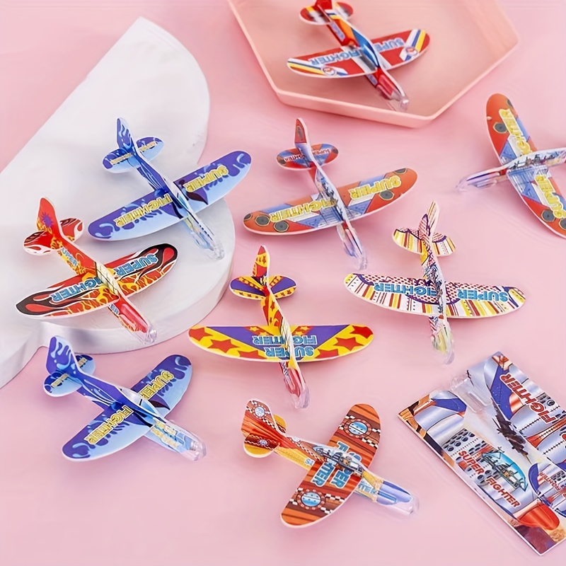Airplane Toy for Kids Stocking Stuffers for Boys Girls Throwing Foam  Airplane Glider Plane Outdoor Sport Toys Gift for 3 4 5 6 7 8 Years Old