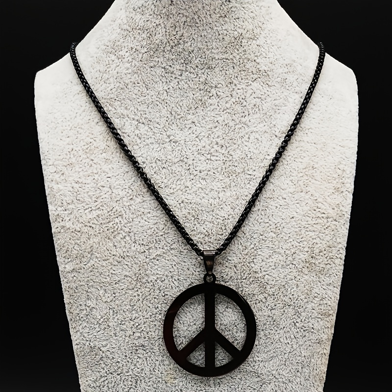 Skeleteen Hippie Peace Sign Medallion - 1960s Gold Peace Symbol Necklace  Costume Accessory - 1 Piece - Walmart.com