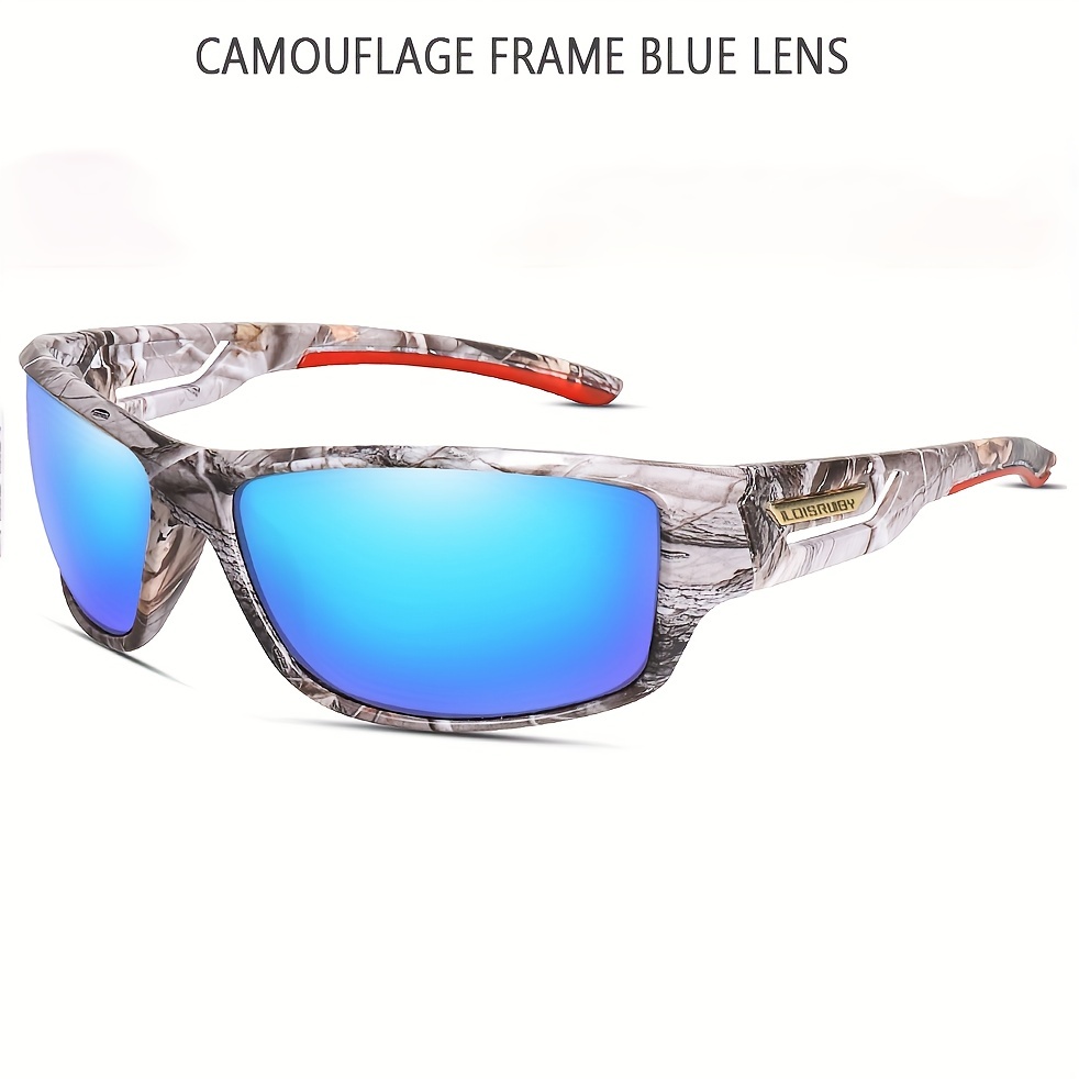 Storycoast Polarized Unisex Sports Sunglasses, Black Frame Blue Lenses