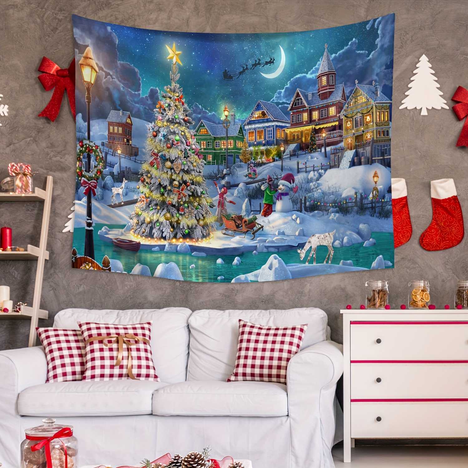 Wandteppich Wandbehang Weihnachten - Kostenlose Rückgabe Innerhalb