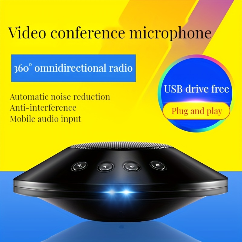 Plug And Play Omnidirectional Wired USB Conference Microphone With