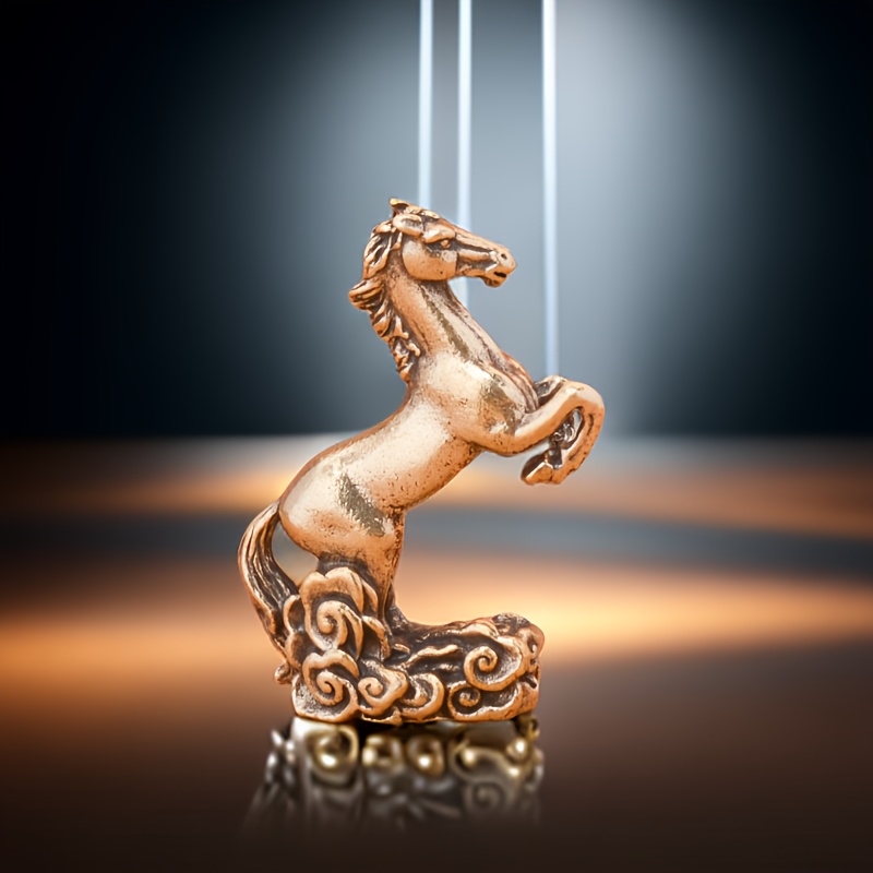 Golden Horse Statue Brass Figurine Copper Horse Decoration Home