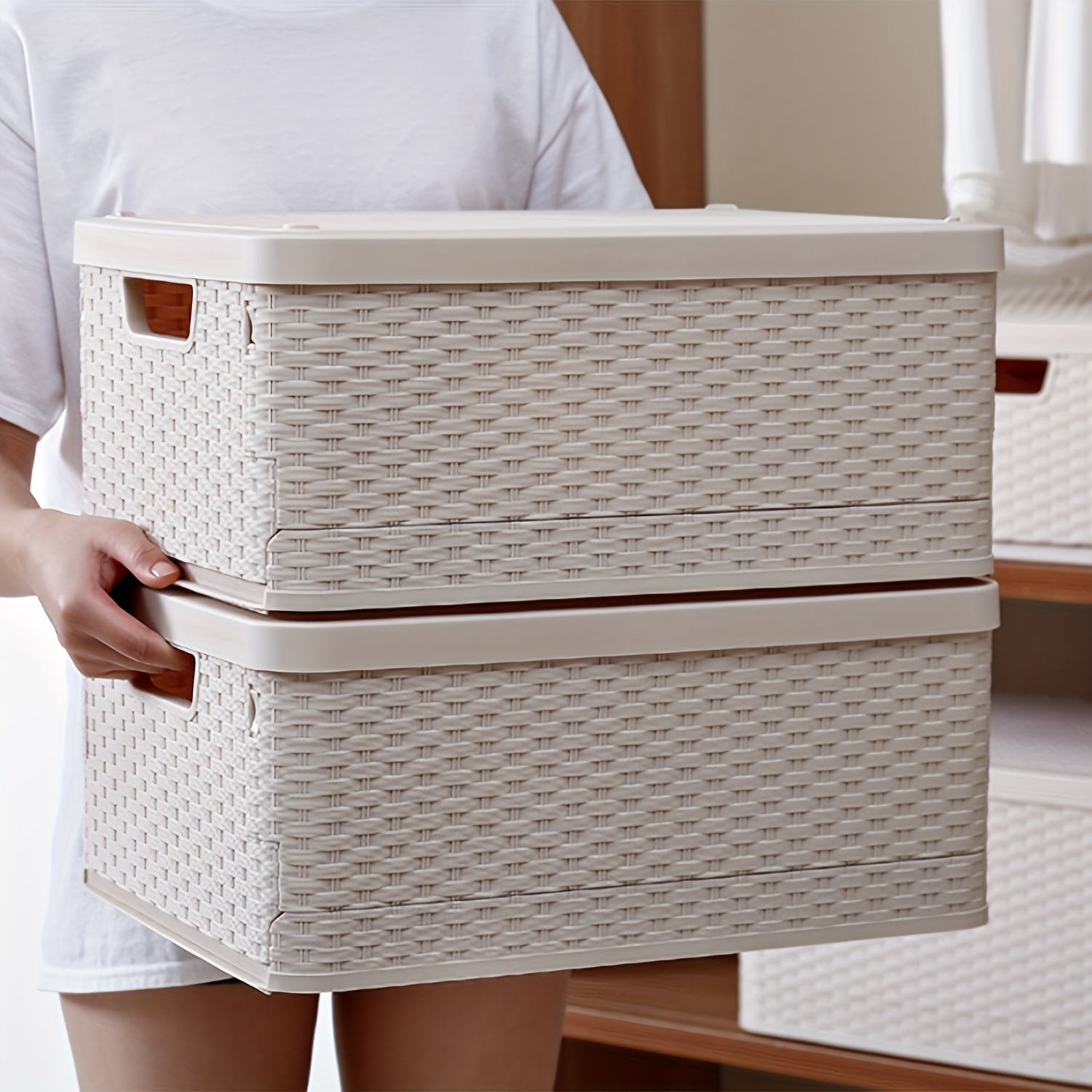 Plastic Storage Bins And Baskets For Efficient Home - Temu