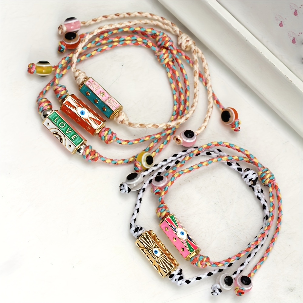 Women's Multicolor Evil Eye Copper Chain Necklace
