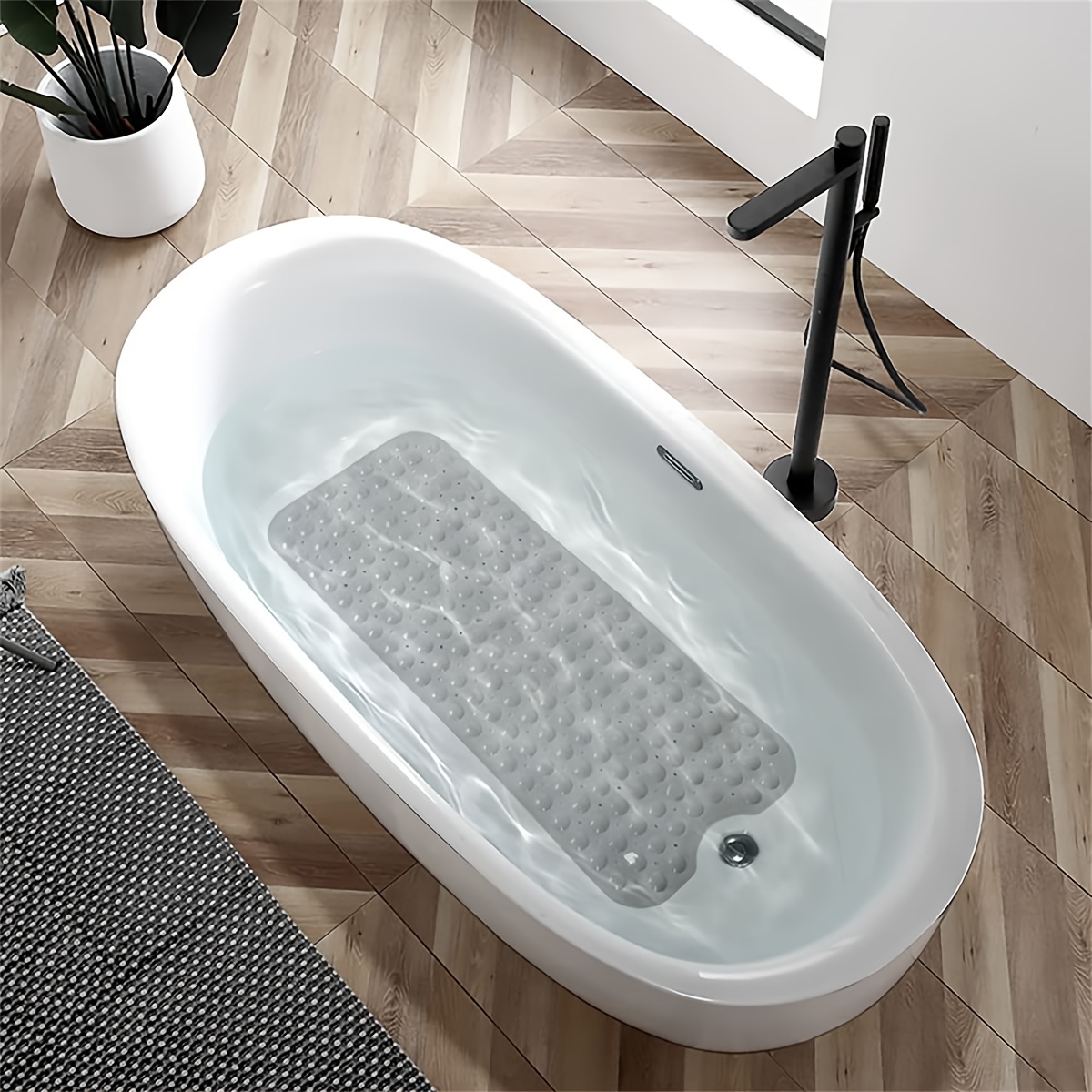 bathtub shower mat non slip bathtub mat suction cup machine Temu