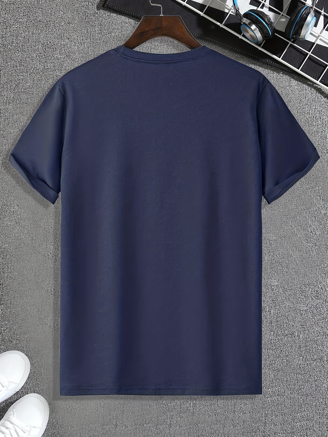 Camiseta Manga Corta Azul Marino, Camisetas Premium