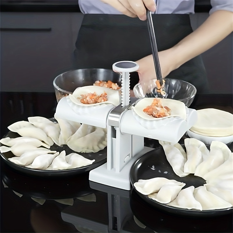 1pc Fully Automatic Dumpling Maker Machine Double Head Press Dumplings Mold  DIY Kitchen Gadget Kitchen Accessories