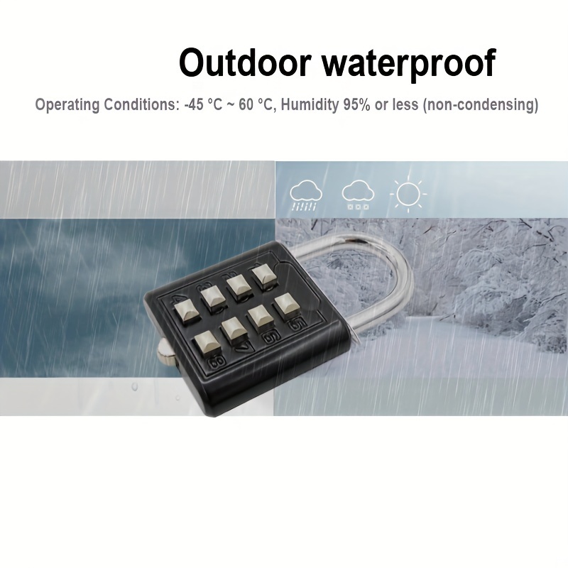 Combination Lock For Locker 6 Digit Waterproof Smart Code - Temu