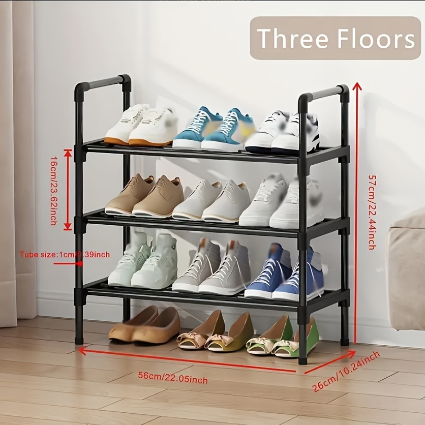 8-Layer Shoes Storage Rack Floor Standing Shelf for Doorway Corridor Bathroom