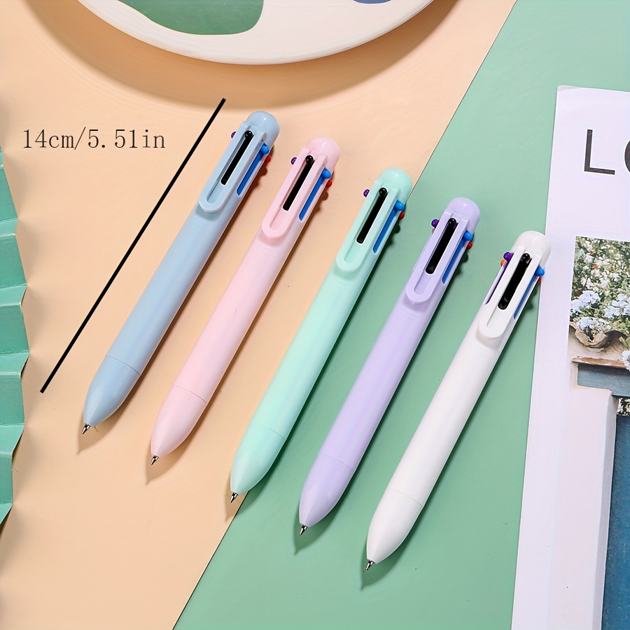 1pc Multi Color Ballpoint Pen, 6 in 1 Multi-color Pen, Candy Color Pen,  Writing, Drawing Pen, School, Office Stationery, Cute Pen, Gift 