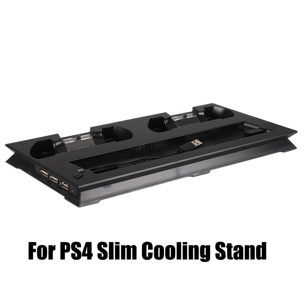 For PS4 Slim/ Pro Vertical Cooling Stand Cooler & Dual Joystick USB  Charging Station & 3 Extra HUB For * 4 Slim PS4 Pro Games Accessories