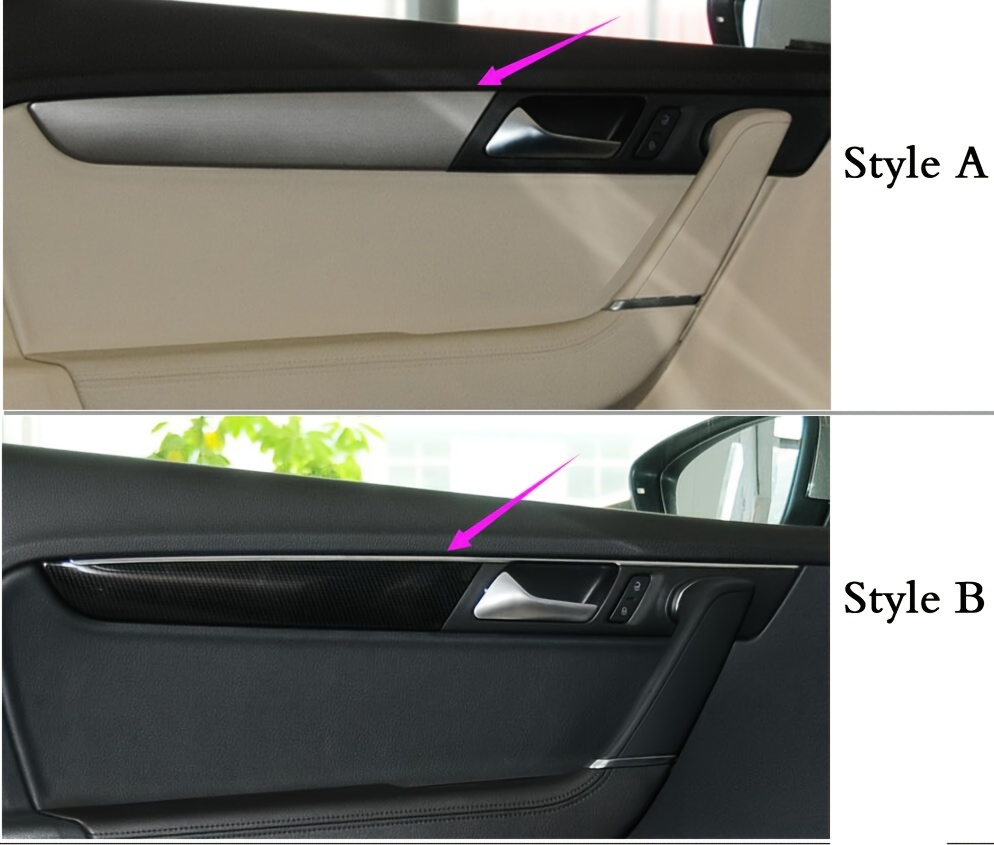 Acheter Couvercle de panneau de poignée de porte de voiture, couverture  intérieure, bande latérale décorative avant gauche de remplacement pour VW
