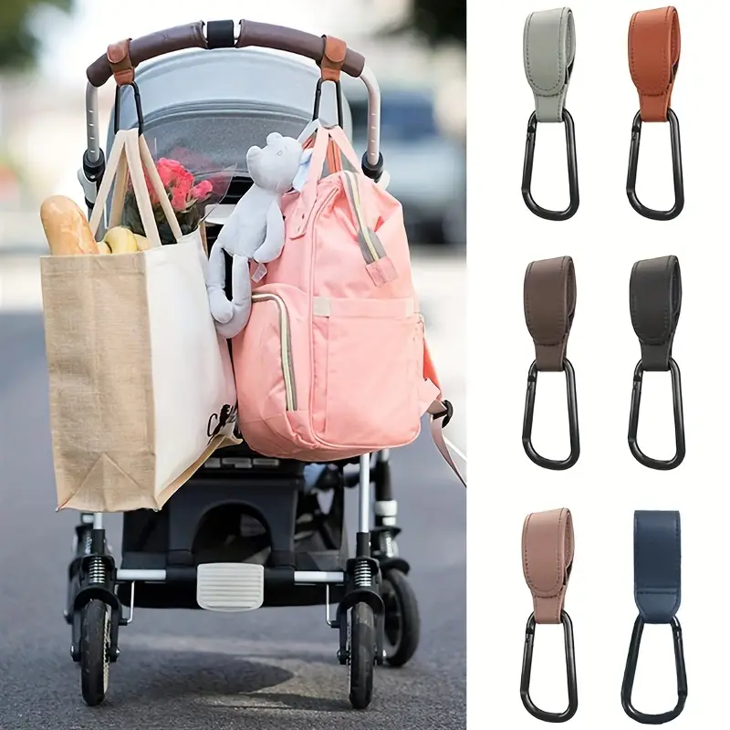 Secure Stylish Pu Leather Stroller Hook Perfect Kids' Seats - Temu