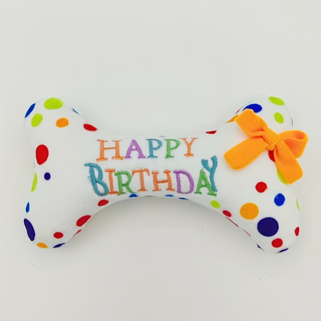 Bone shaped Birthday Party Dog Chew Toy A Fun Interactive - Temu